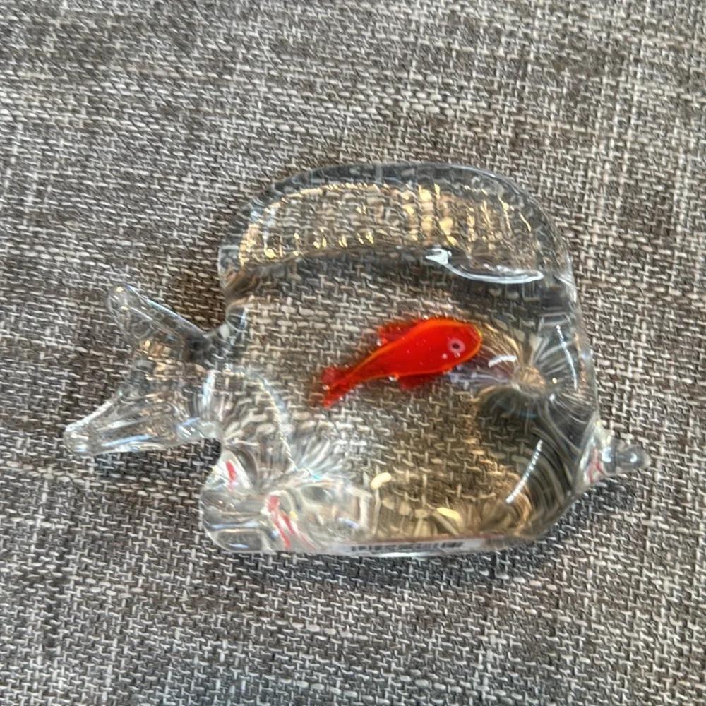 Red and White Betta Fish Decor Accessory